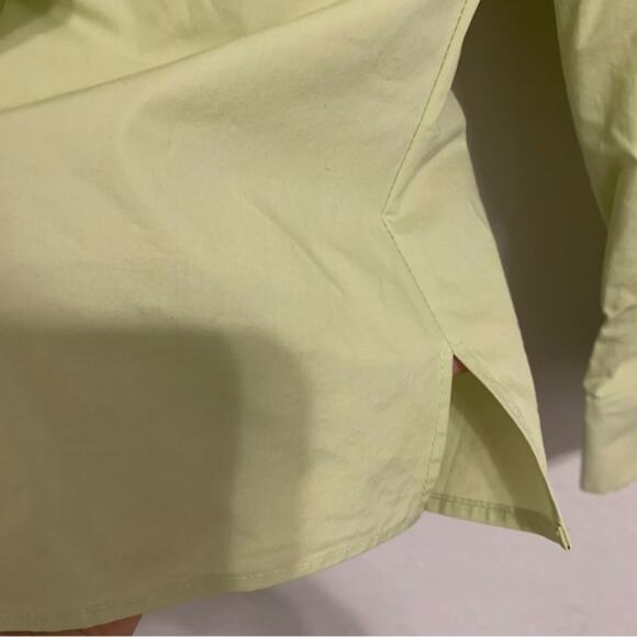 Genny Light Green Long Sleeve Ruffled Button Down Shirt - Picture 6 of 12